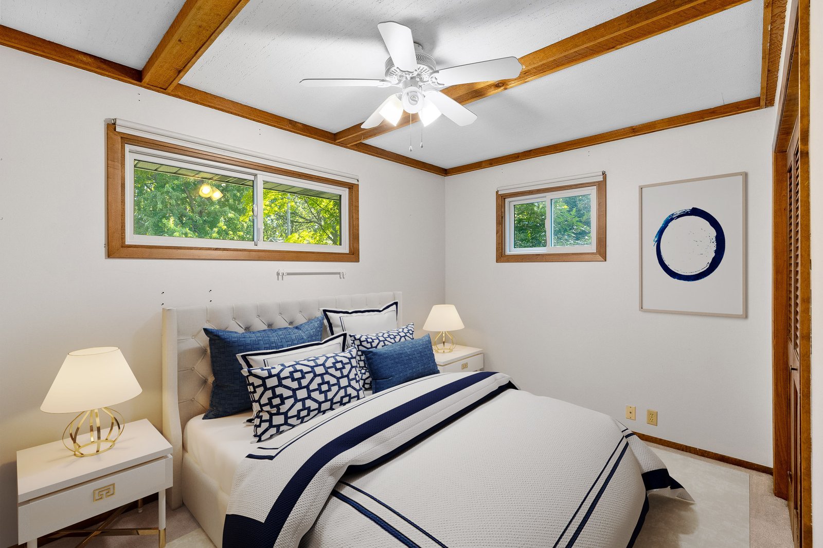Staged Primary Bedroom Minneapolis Real Estate Photography