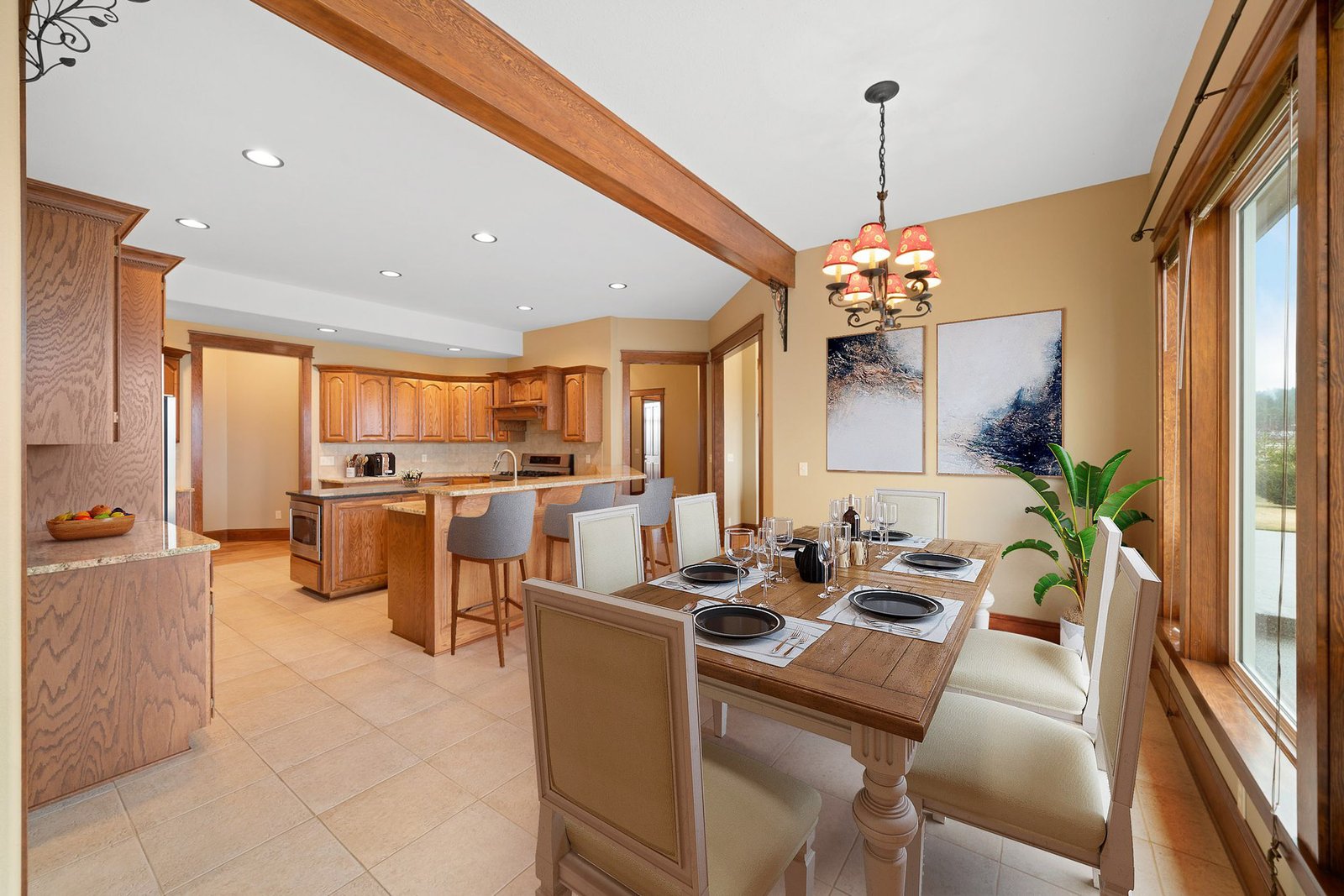 Staged Dining Room Minneapolis Real Estate Photography